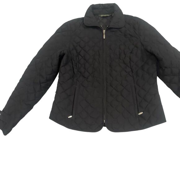 Eddie Bauer 650 Fill Power Premium Goose Down Black Jacket Women’s M Quilted - Picture 3 of 12